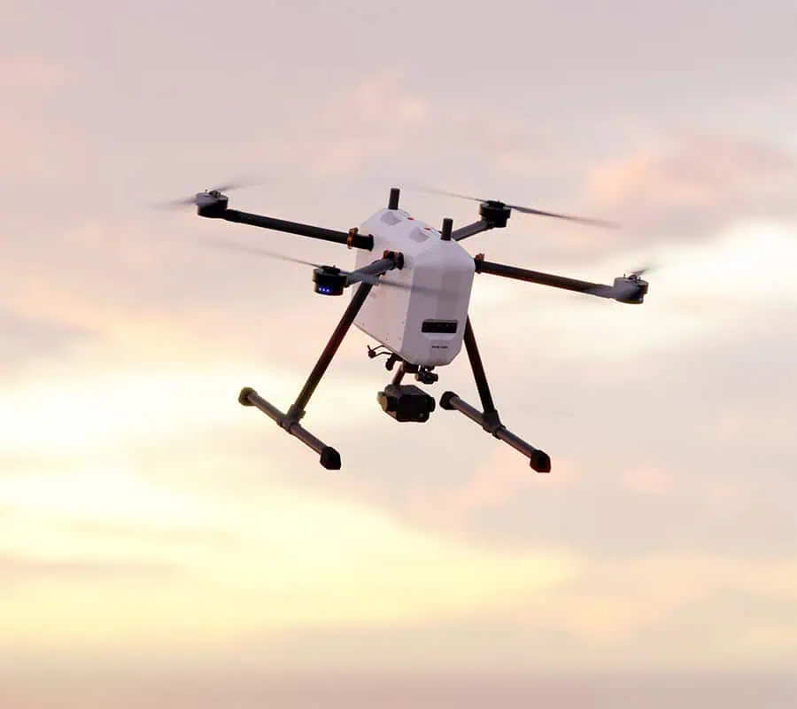 Professional autonomous hexacopter drone with gimbal camera for search and rescue ISR missions